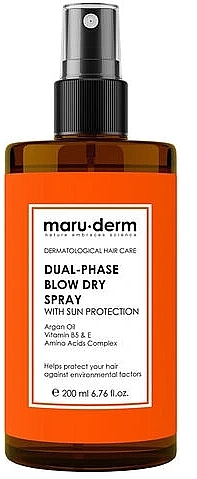 Dwufazowa woda termoochronna do włosów - Maruderm Cosmetics Dual-Phase Blow Dry Spray — Zdjęcie N1