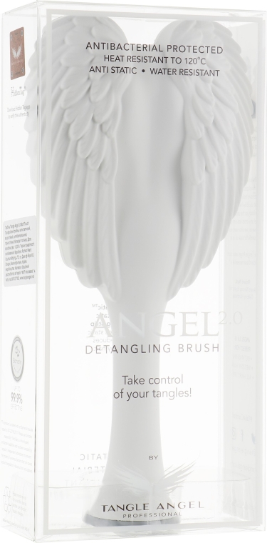 Szczotka do włosów - Tangle Angel 2.0 Detangling Brush White/Grey — Zdjęcie N1