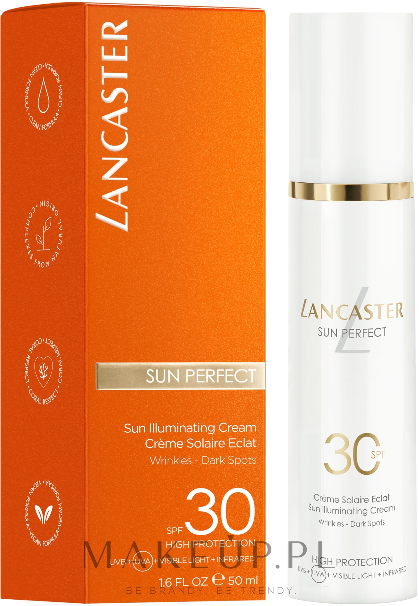 Filtr przeciwsłoneczny do twarzy - Lancaster Sun Perfect Sun Illuminating Cream SPF 30 — Zdjęcie 50 ml