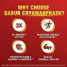 Suplement diety Chyawanprash - Dabur Chyawanprash 3X Immunity Action — Zdjęcie N3