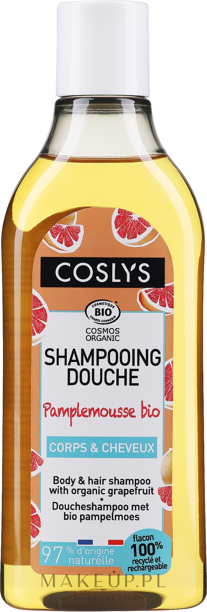 Organiczny szampon do ciała i włosów z grejpfrutem, bez dodatku mydła - Coslys Body And Hair Shampoo Grapefruit — Zdjęcie 250 ml