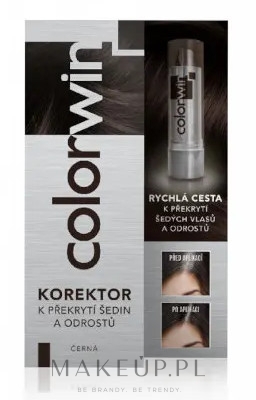 Sztyft do pokrywania siwych włosów i odrostów - Colorwin Root Touch-up Stick  — Zdjęcie Black