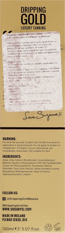 Pianka do usuwania opalenizny - Sosu by SJ Luxury Tanning Dripping Gold Tan Removal Mousse — Zdjęcie N3