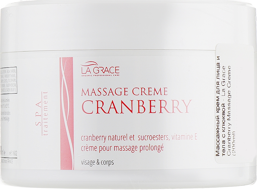 Krem do masażu twarzy i ciała z żurawiną - La Grace Cranberry Massage Creme — Zdjęcie N3