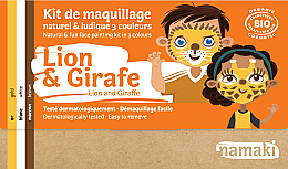 Kup Zestaw do malowania twarzy dla dzieci - Namaki Lion & Giraffe 3-Color Face Painting Kit (f/paint/7,5g + brush/1pc + acc/2pcs)