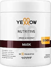 Odżywcza maska do włosów - Yellow Nutrive Argan & Coconut Mask — Zdjęcie N2