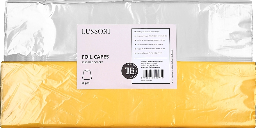 Peleryny foliowe, biała + żółta - Lussoni Foil Capes — Zdjęcie N1