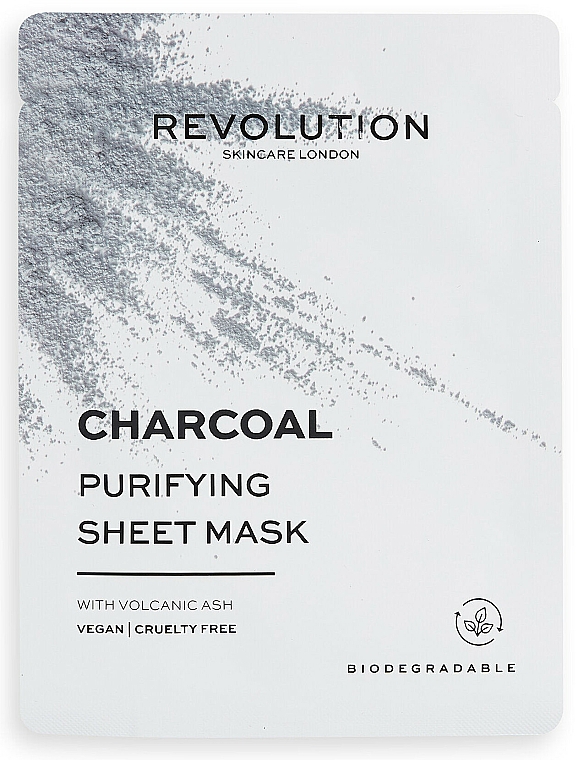 Nawilżająca maseczka w płachcie z kwasem hialuronowym - Revolution Skincare Charcoal Purifying Sheet Mask — Zdjęcie N1