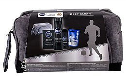 Kup Zestaw do pielęgnacji dla mężczyzn - NIVEA Men Deep Clean (sh/gel 200 ml + ash/lot 100 ml + deo/roll on 50 ml + l/balm 4,8 g + bag)