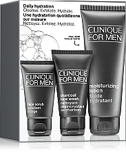 Zestaw do codziennego nawilżania skóry dla mężczyzn - Clinique For Men Daily Hydration Set (f/wash/50ml + f/scr/30ml + f/lot/100ml) — Zdjęcie N1