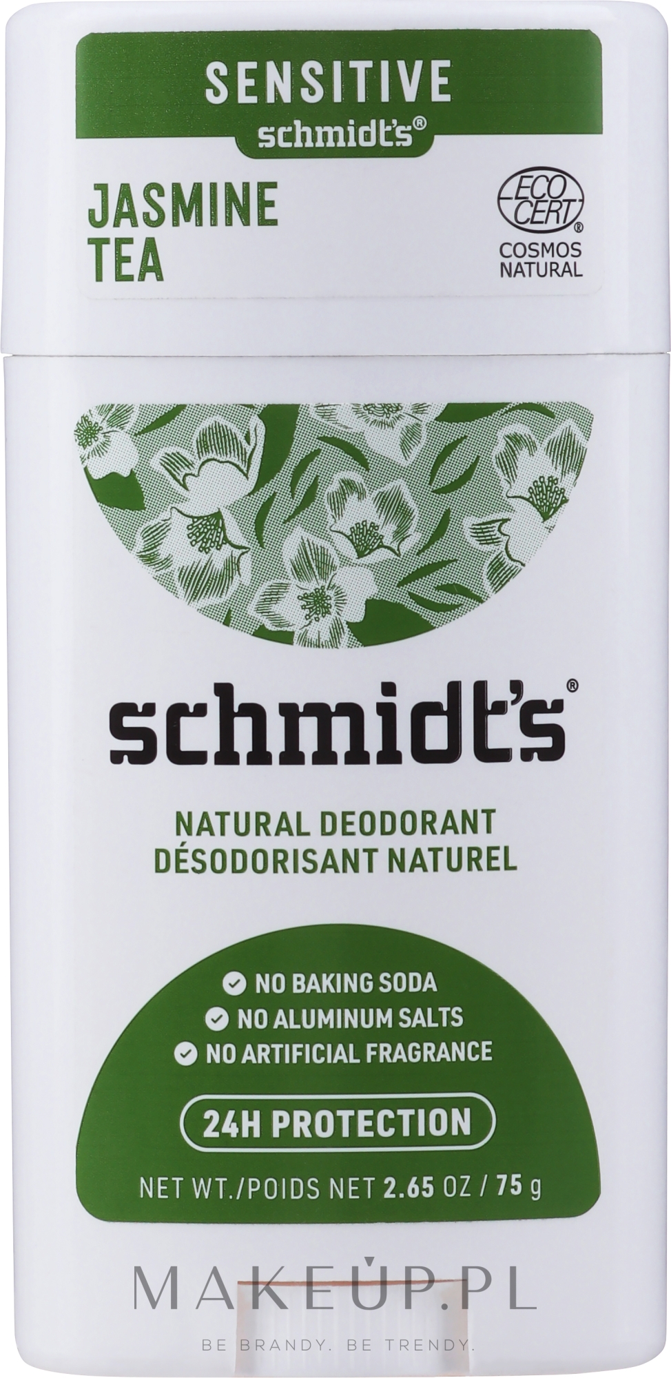 Naturalny dezodorant w sztyfcie Herbata jaśminowa - Schmidt's Natural Deodorant Jasmine Tea Stick — Zdjęcie 75 g
