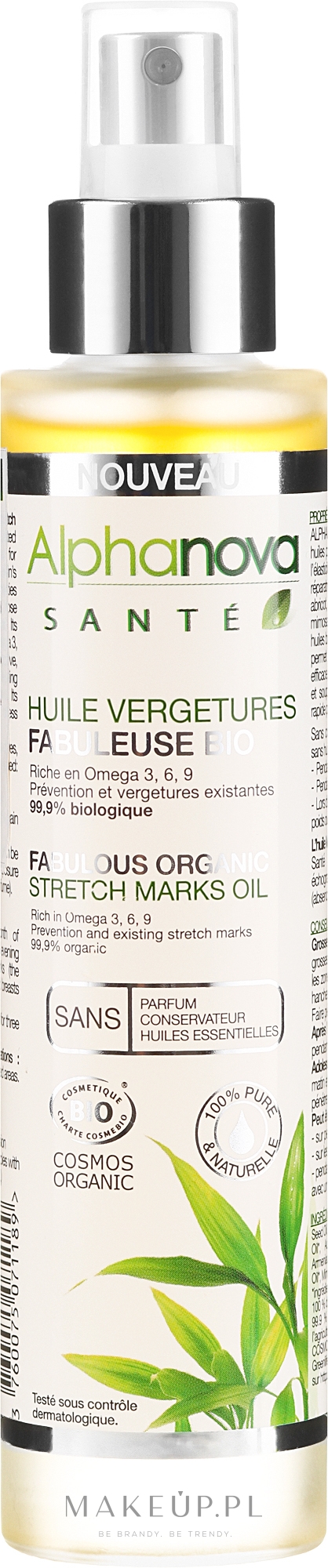 Olejek na rozstępy - Alphanova Santé Fabulous Organic Stretch Marks Oil — Zdjęcie 100 ml