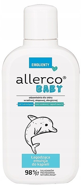 Kojąca emulsja do kąpieli od pierwszego dnia życia - Allerco Baby Emolienty — Zdjęcie N1