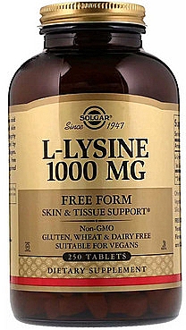 L-Lizyna w kapsułkach, 1000 mg - Solgar L-Lysine — Zdjęcie N2
