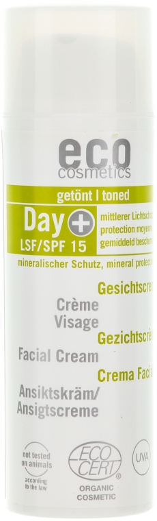 Tonujący krem do twarzy na dzień SPF 15 - Eco Cosmetics Facial Cream For Sensitive Skin — Zdjęcie N2