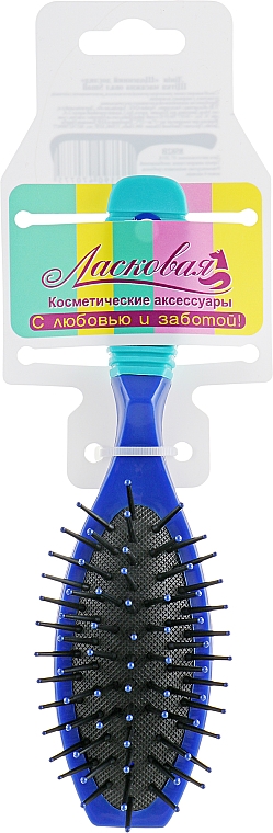 Szczotka do codziennej pielęgnacji, mała, owalna, niebieska - Laskovaya — Zdjęcie N4