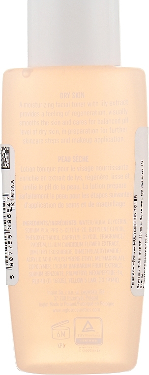 Tonik do skóry suchej - Inglot Multi-Action Toner Dry Skin — Zdjęcie N4