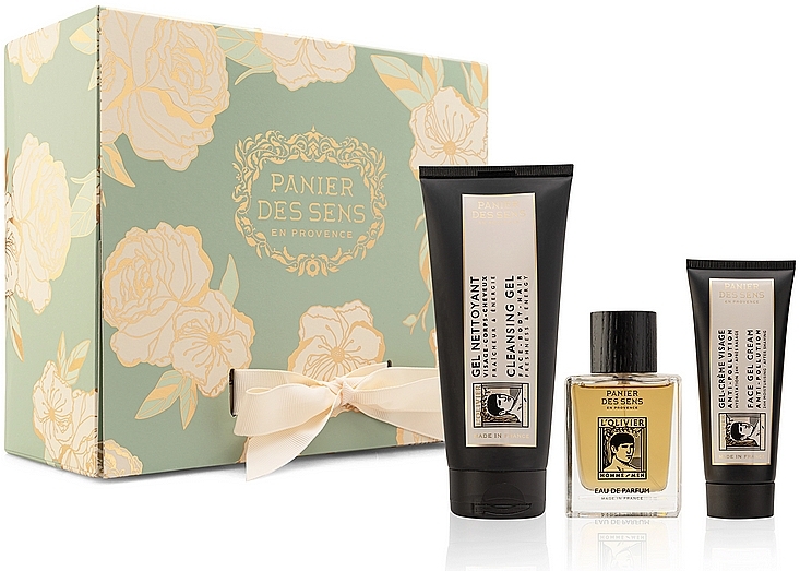 Panier des Sens L'Olivier - Zestaw (EDP/50 ml + sh/gel/200 ml + cr/gel/75 ml) — Zdjęcie N1