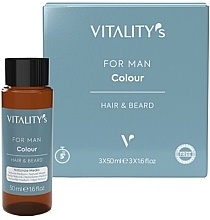 Żel koloryzujący do włosów i brody - Vitality’s For Man Colour Hair & Beard — Zdjęcie N1