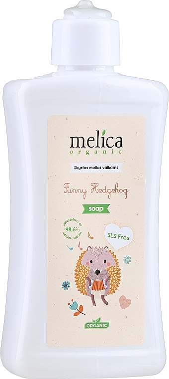 PRZECENA! Mydło w płynie dla dzieci - Melica Organic Funny Hedgehog Liquid Soap * — Zdjęcie N3