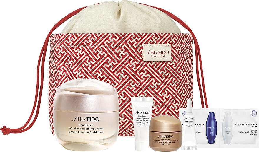 Zestaw, 6 produktów - Shiseido Benefiance Wrinkle Smoothong Cream Pouch Set — Zdjęcie N2