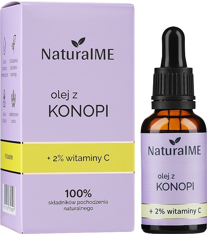 PREZENT! Olej konopny z 2% witaminą C do skóry problematycznej - NaturalME Hemp Oil — Zdjęcie N2