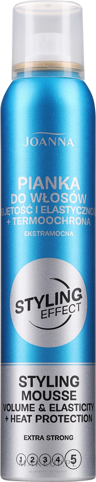 Ekstramocna termoochronna pianka nadająca włosom objętość i elastyczność - Joanna Styling Effect — Zdjęcie 150 ml