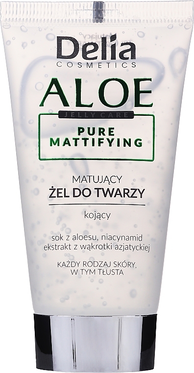 PREZENT! Matujący żel do twarzy z aloesem - Delia Cosmetics Aloe Jelly Care Pure Mattifying — Zdjęcie N1