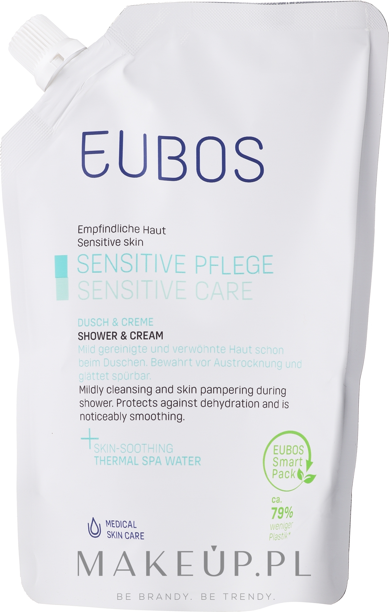 Krem pod prysznic - Eubos Med Sensitive Skin Shower & Cream For Dry Skin Refill (uzupełnienie) — Zdjęcie 400 ml