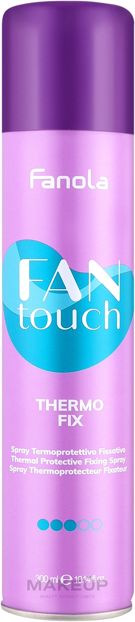 Utrwalający spray termoochronny do włosów - Fanola Fantouch Thermo Fix Thermoprotective Fixing Spray — Zdjęcie 300 ml