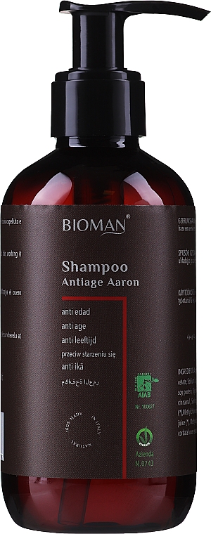 Przeciwstarzeniowy szampon do włosów dla mężczyzn - BioMAN Aaron Anti-Age Shampoo — Zdjęcie N1