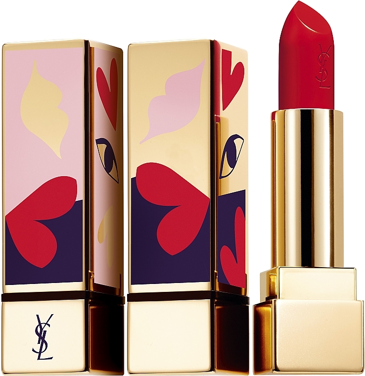 PRZECENA! Satynowa szminka do ust - Yves Saint Laurent Rouge Pur Couture Love Collector’s Edition * — Zdjęcie N1