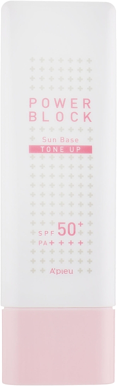 Baza przeciwsłoneczna pod makijaż - A'pieu Power Block Tone Up Sun Base Pink — Zdjęcie N2