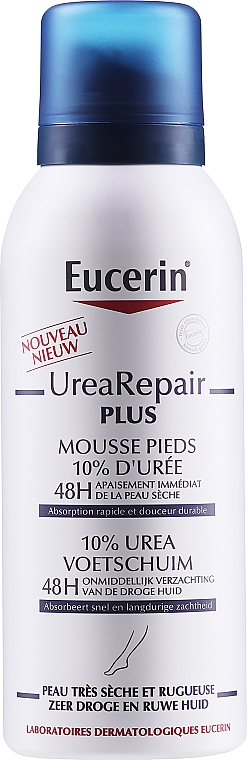 Pianka do suchej skóry stóp - Eucerin UreaRepair Plus Foot Foam 10% — Zdjęcie N1