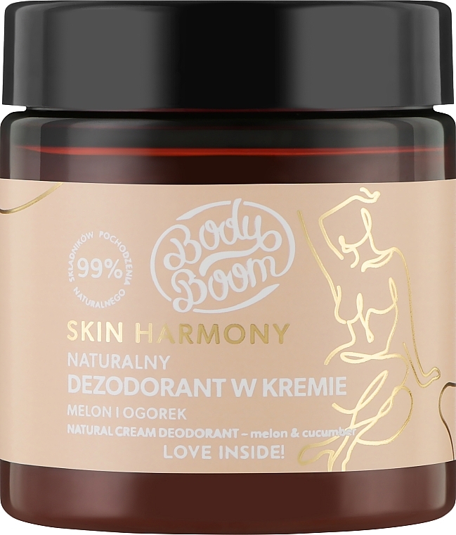 Naturalny dezodorant w kremie Melon i ogórek - BodyBoom Skin Harmony Natural Cream Deodorant — Zdjęcie N1
