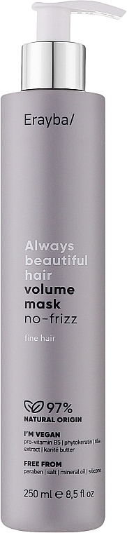 Zwiększająca objętość maska ​​do włosów - Erayba ABH Volume Mask No-frizz — Zdjęcie N1