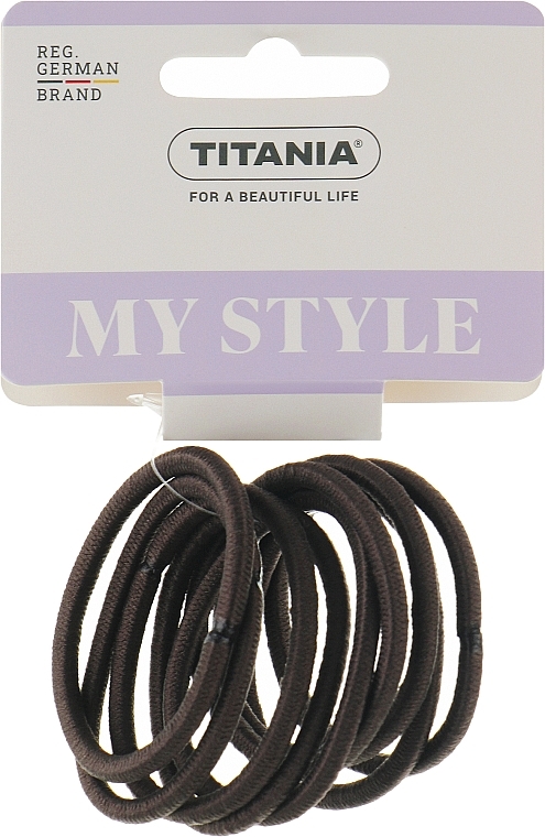 Gumki do włosów, 4 mm, 9 szt., szare - Titania