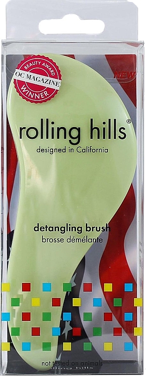 Szczotka do włosów, zielona - Rolling Hills Detangling Brush Travel Size Light Green — Zdjęcie N1
