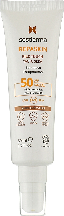 Krem przeciwsłoneczny do twarzy SPF 50 - SesDerma Laboratories Repaskin Silk Touch Facial — Zdjęcie N1