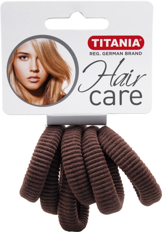 Gumka do włosów (średnia, brązowa) - Titania — Zdjęcie N1