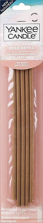 Patyczki zapachowe - Yankee Candle Pink Sands Pre-Fragranced Reed Refill — Zdjęcie N1
