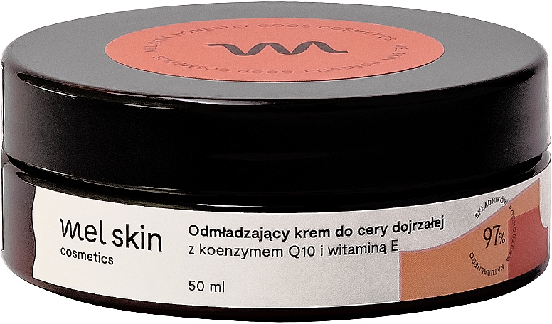 Krem przeciwstarzeniowy do skóry dojrzałej z koenzymem Q10 i witaminą E - Mel Skin — Zdjęcie N1