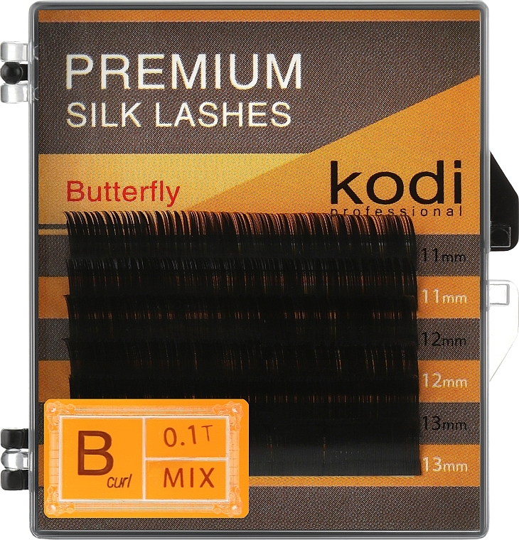 Sztuczne rzęsy Butterfly B 0.10 (6 rzędów: 11/13) - Kodi Professional — Zdjęcie N1