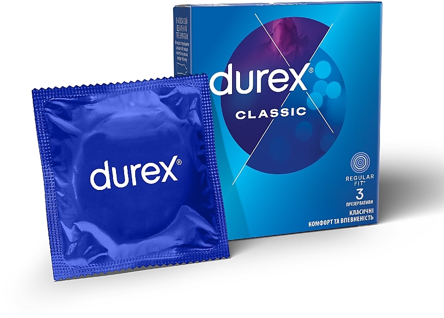 Prezerwatywy klasyczne, 3 szt. - Durex Classic 