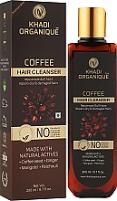 Naturalny szampon ajurwedyjski przeciw wypadaniu i porostowi włosów Kawa bez siarczanów - Khadi Organique Coffee Hair Cleanser — Zdjęcie N2