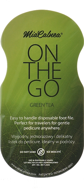 PRZECENA! Zestaw jednorazowych pilników do pięt Green Tea - MiaCalnea On The Go Green Tea * — Zdjęcie N2