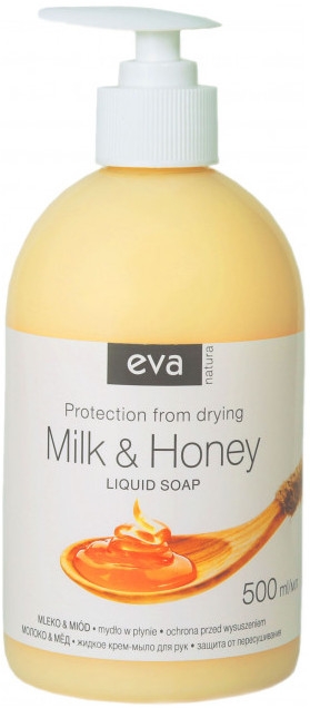 Kremowe mydło w płynie Mleko i miód - Eva Natura  — Zdjęcie N1