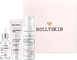 Zestaw - Hollyskin Hyaluronic Acid Intensive Care (mask/100ml + foam/150ml + ser/50ml) — Zdjęcie N2