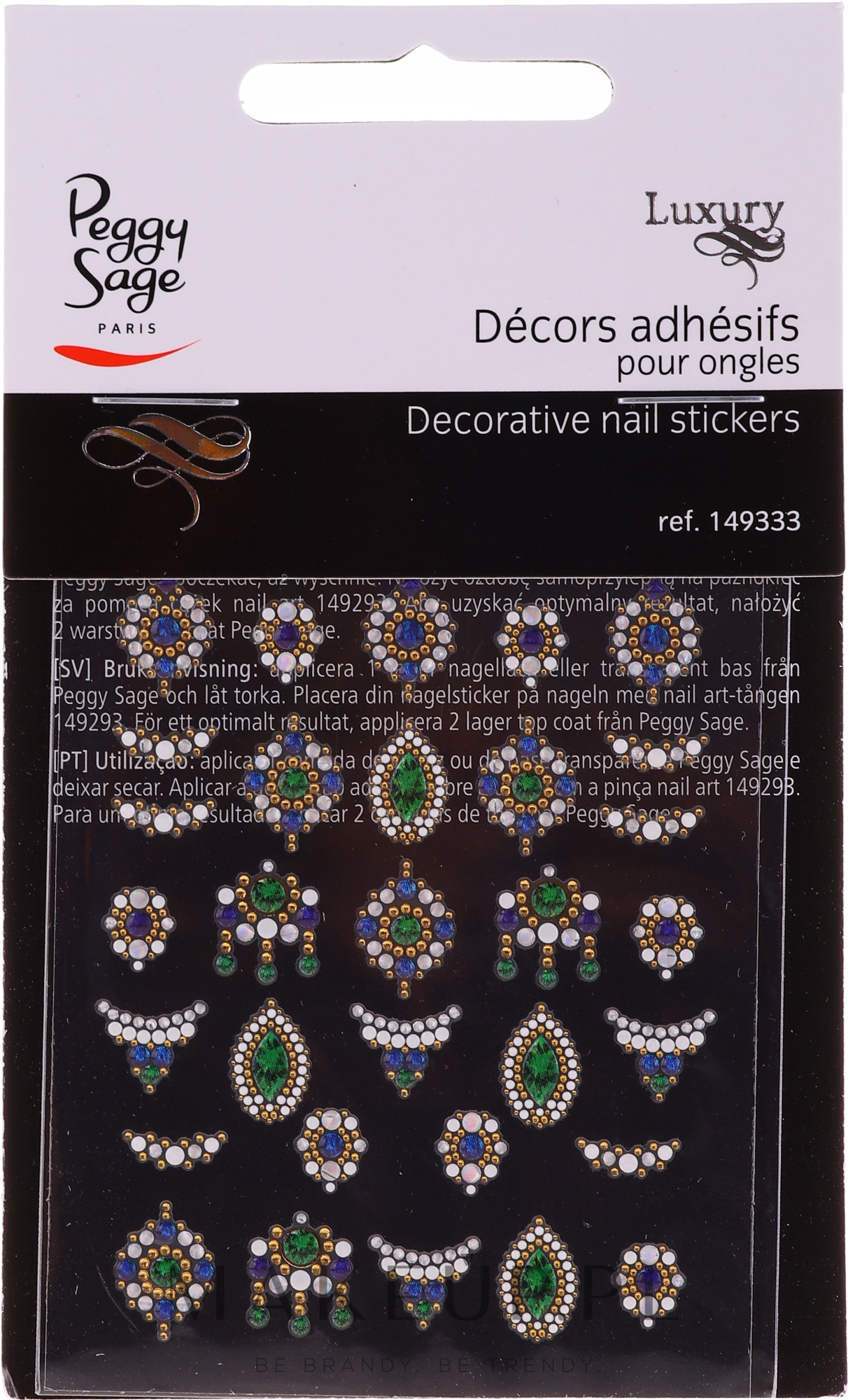 Dekoracyjne naklejki na paznokcie - Peggy Sage Decorative Nail Stickers Luxury — Zdjęcie 149333