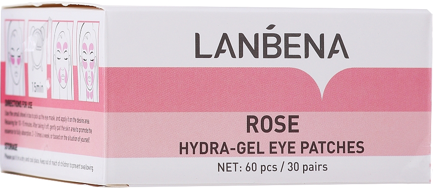 Hydrożelowe płatki pod oczy z ekstraktem z róży - Lanbena Rose Hydra-Gel Eye Patch — Zdjęcie N1